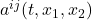a^{ij}(t,x_1,x_2)